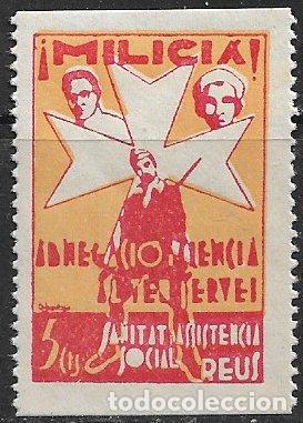 Briefmarken: Guerra Civil, locales, Tarragona, REUS, FESOFI n&ordm; 3 * *
