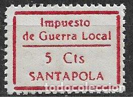 Briefmarken: Guerra Civil, locales, Alicante, SANTA POLA, FESOFI n&ordm; 6 * *