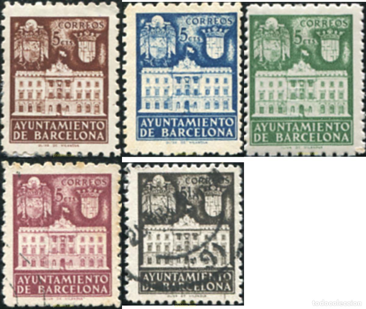 Selos: 776922 USED ESPA&Ntilde;A. Barcelona 1942 AYUNTAMIENTO DE BARCELONA