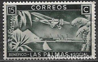 Briefmarken: Guerra Civil, locales, Canarias, LAS PALMAS, FESOFI n&ordm; 18 * *