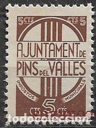 Briefmarken: Guerra Civil, locales, Barcelona. PINS DEL VALL&Eacute;S, FESOFI n&ordm; 38i * *
