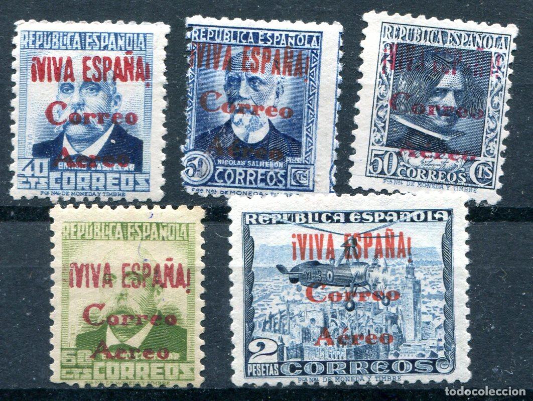 Briefmarken: Edifil 65 al 73 de emisiones patri&oacute;ticas de Burgos. Ver descripci&oacute;n.