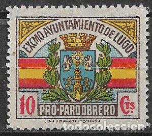 Briefmarken: Guerra Civil, locales, Lugo, LUGO, FESOFI n&ordm; 63 (*)