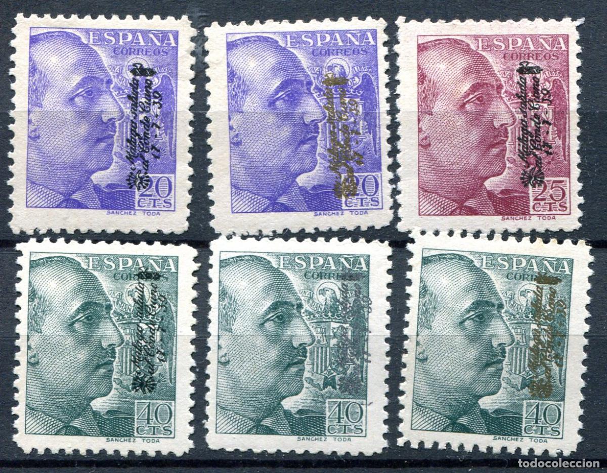 Briefmarken: Edifil 60 al 65 de emisiones patri&oacute;ticas de M&aacute;laga. Ver descripci&oacute;n.