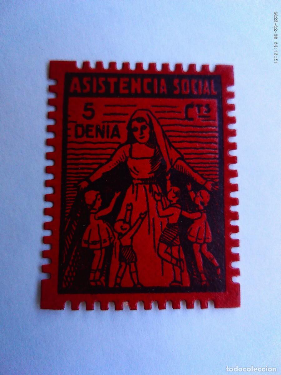 Briefmarken: GUERRA CIVIL : VI&Ntilde;ETA ASISTENCIA SOCIAL DE DENIA ( ALICANTE ) . SIN USAR