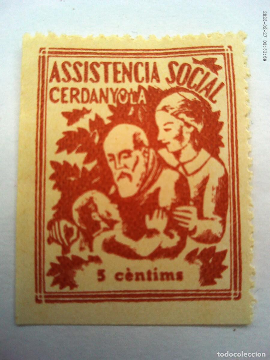 Briefmarken: GUERRA CIVIL : VI&Ntilde;ETA ASSISTENCIA SOCIAL DE CERDANYOLA ( BARCELONA ) . SIN USAR