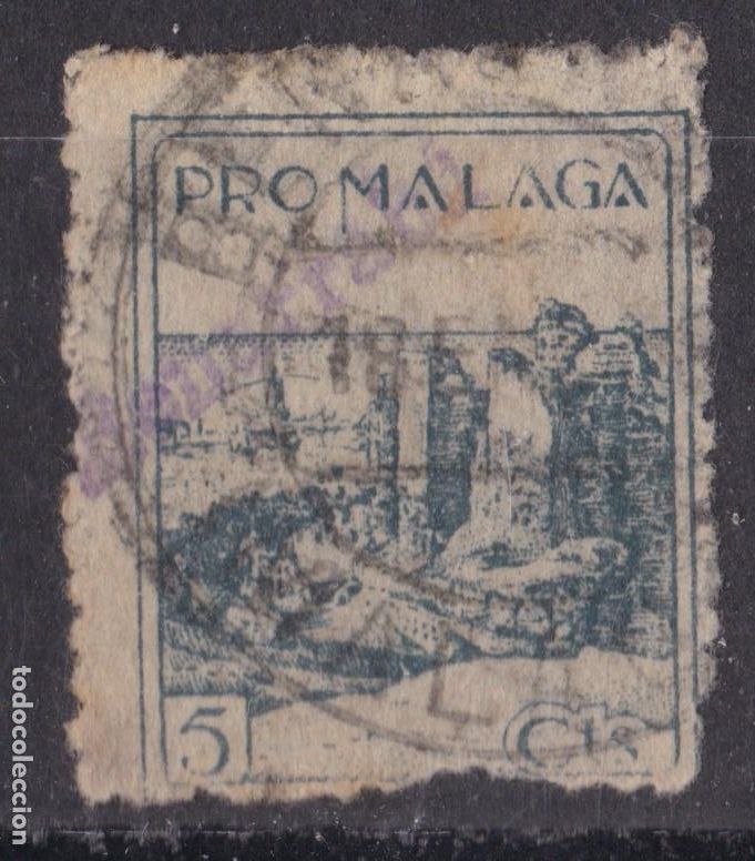 Sellos: SS11- Guerra Civil Local Pro M&aacute;laga Tamp&oacute;n Violeta BENARRABA . Raro