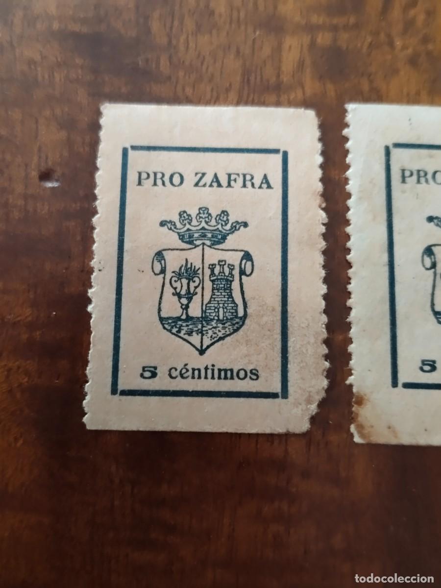 Sellos: 3 sellos 5 c&eacute;ntimos. Pro Zafra. - Foto 2