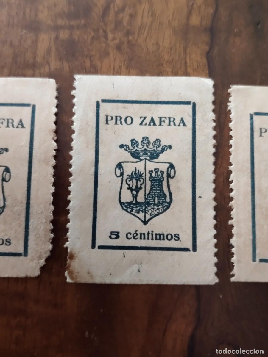 Sellos: 3 sellos 5 c&eacute;ntimos. Pro Zafra. - Foto 3