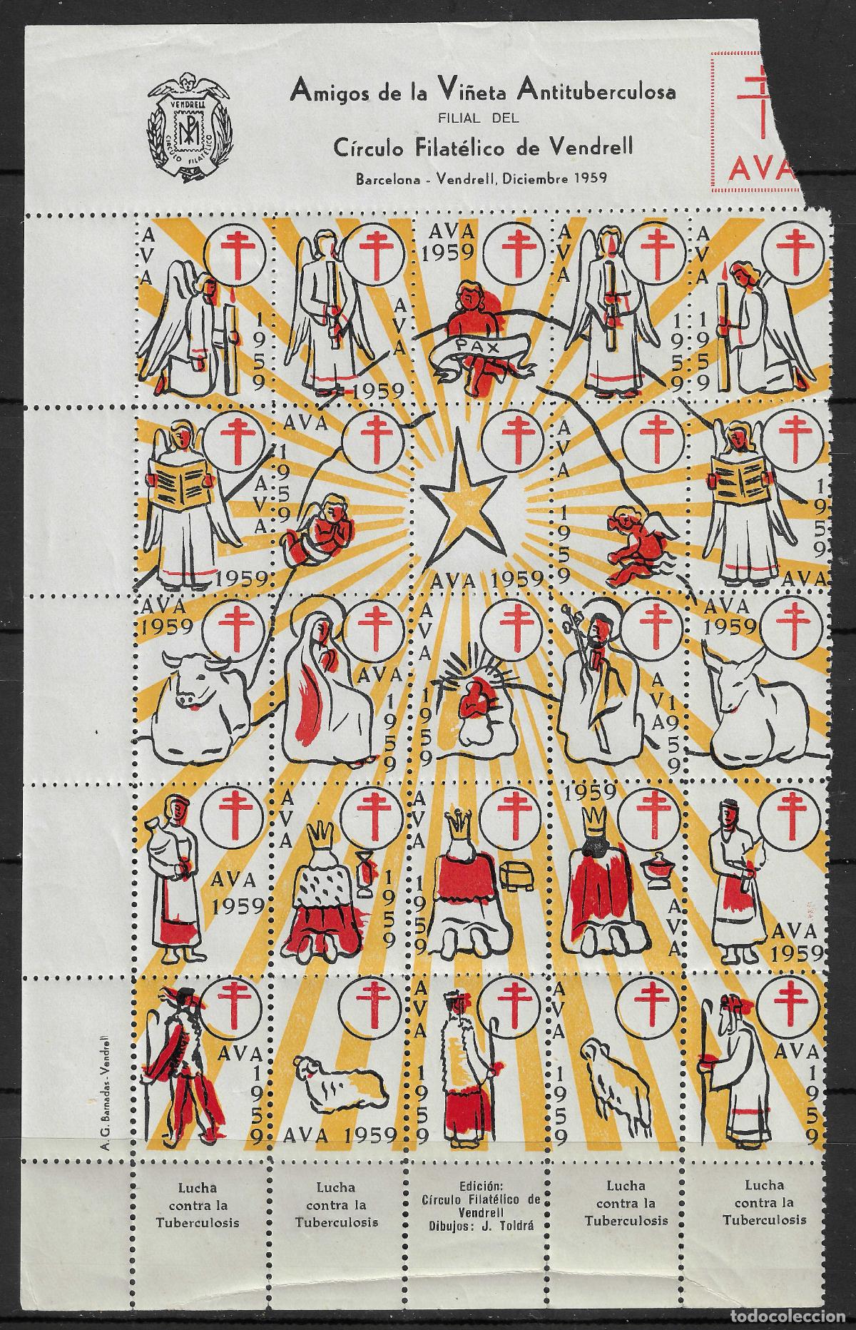 Briefmarken: PATRIOTICOS Y VI&Ntilde;ETAS AMIGOS VI&Ntilde;ETA ANTITUBERCULOSA CIRCULO FILATELICO EL VENDRELL