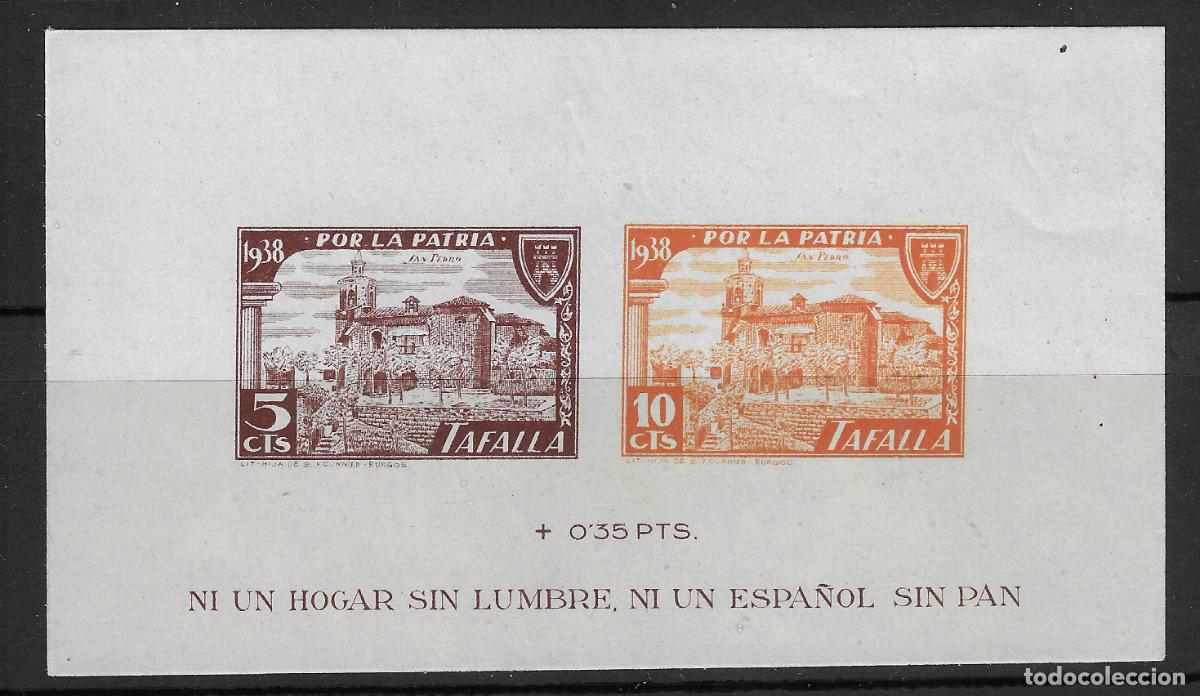 Briefmarken: PATRIOTICOS Y VI&Ntilde;ETAS HOJITA DE TAFALLA
