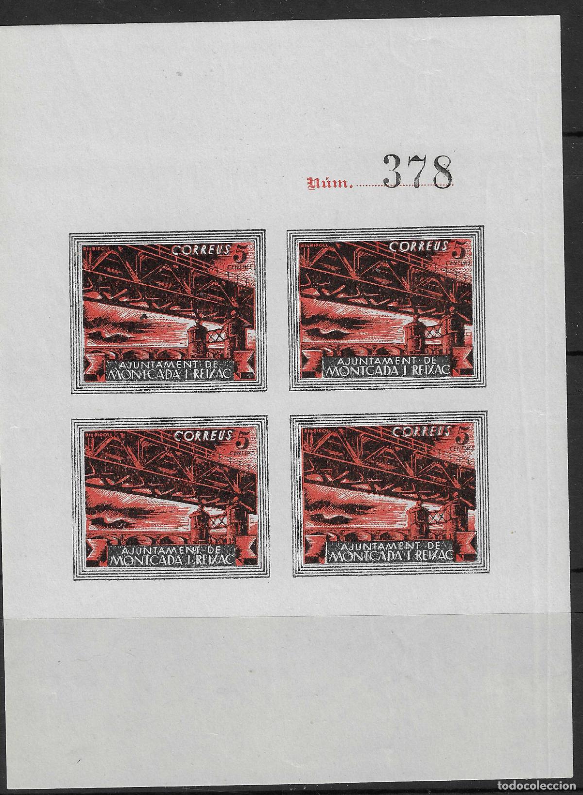 Briefmarken: PATRIOTICOS Y VI&Ntilde;ETAS HOJITA MONTCADA Y REIXAC
