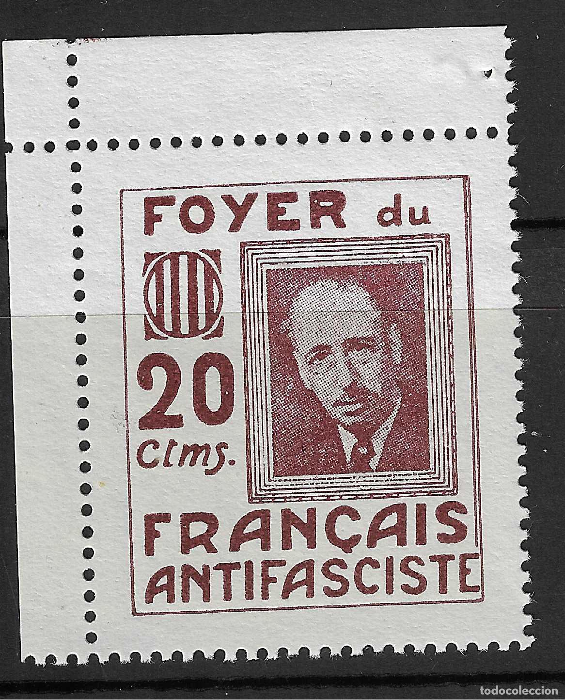 Briefmarken: PATRIOTICOS Y VI&Ntilde;ETAS FOYER DU FRAN&Ccedil;AIS ANTIFASCISTA