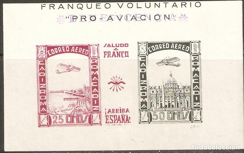 Briefmarken: PATRIOTICOS Y VI&Ntilde;ETAS HOJITA CADIZ