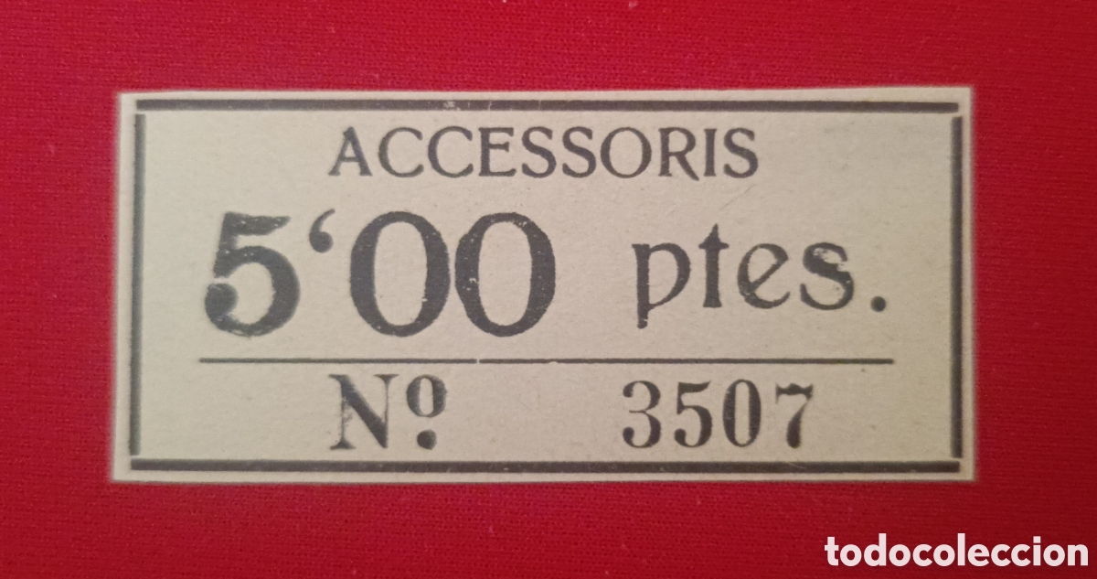 Francobolli: ACCESORIS. 5,00 PTES. CUOTA DE RACIONAMIENTO A IDENTIFICAR (ZONA CATALU&Ntilde;A)