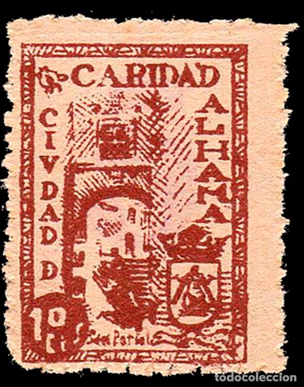 Stamps: Granada - Guerra Civil - Em. Local Nacional - Alhama - Allepuz ** 12 - &rdquo;10 cts. Caridad&rdquo;