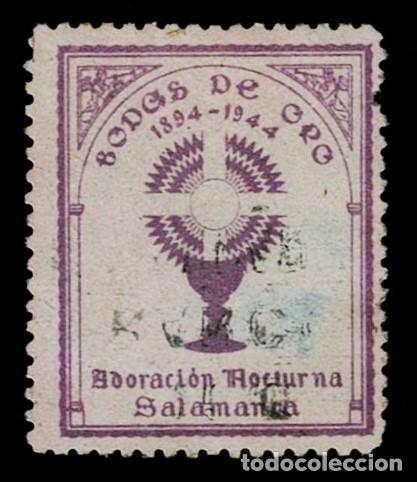 Sellos: 0497 Vi&ntilde;eta SALAMANCA - Bodas de Oro 1894-1944 ADORACION NOCTURNA