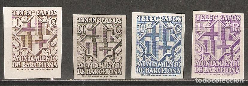 Timbres: BARCELONA 1941 TELEGRAFOS EDIFIL 13/6** SIN DENTAR, SIN FIJASELLOS