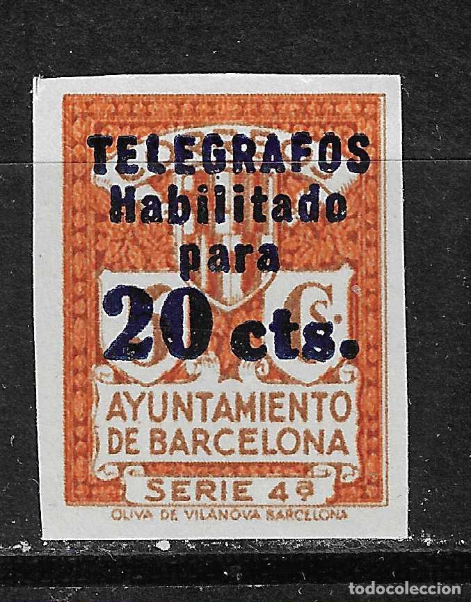 Timbres: BARCELONA 1936 TELEGRAFOS EDIFIL 11** SIN DENTAR, SIN FIJASELLOS
