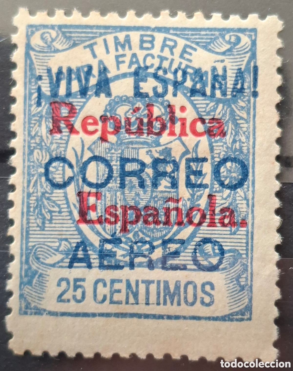 Sellos: Guerra civil Patrioticos Burgos Habilitaci&oacute;n azul y rojo Correo aereo MNH