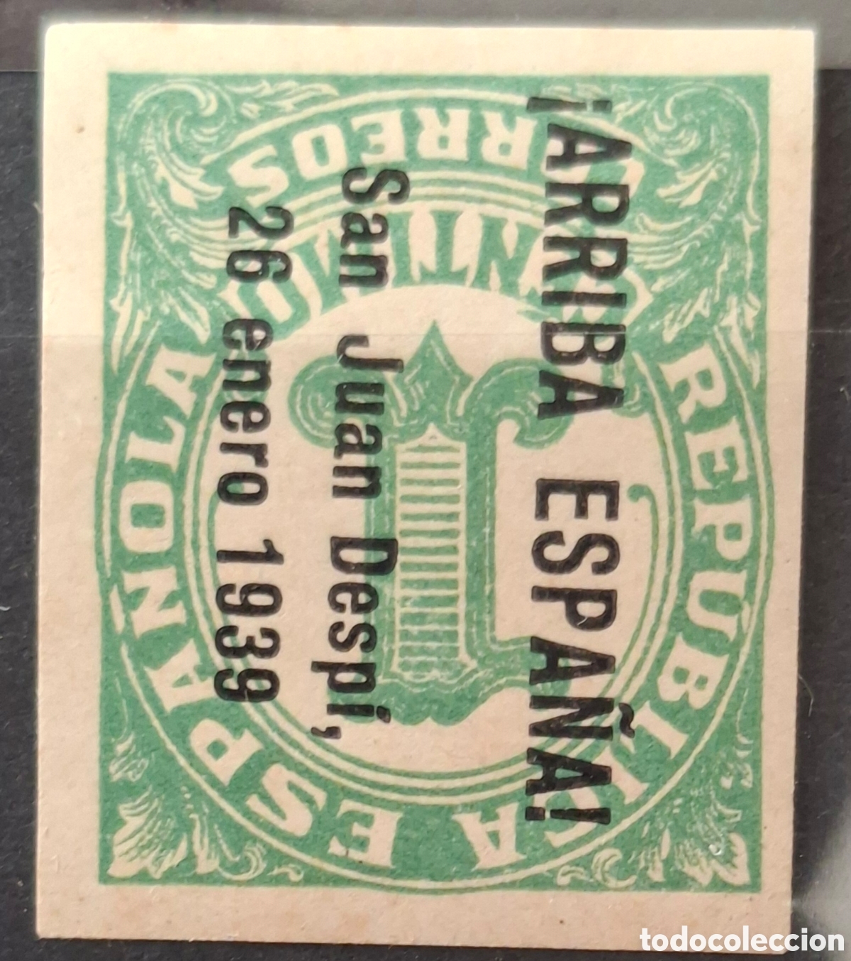 Sellos: Guerra civil Sello patriotico San Juan Despi 1939 Nuevo**