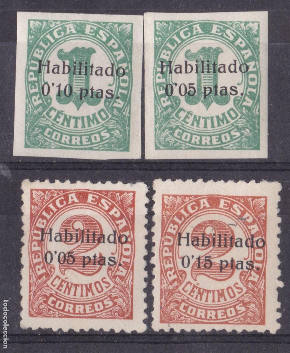 Sellos: SS4-Guerra Civil HABILITADOS BALEARES ** Sin Fijasellos. Perfectos