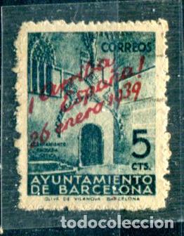 Sellos: Edifil 21 de Barcelona. Numeraci&oacute;n al dorso. Nuevo sin goma. Ver descripci&oacute;n.