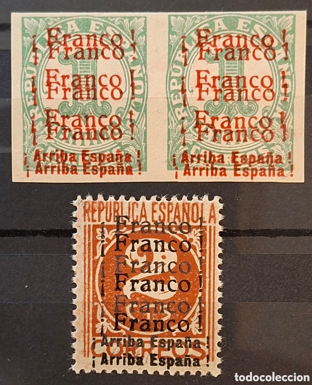 Sellos: Sellos Patrioticos jerez de la Frontera error sobrecarga doble MNH