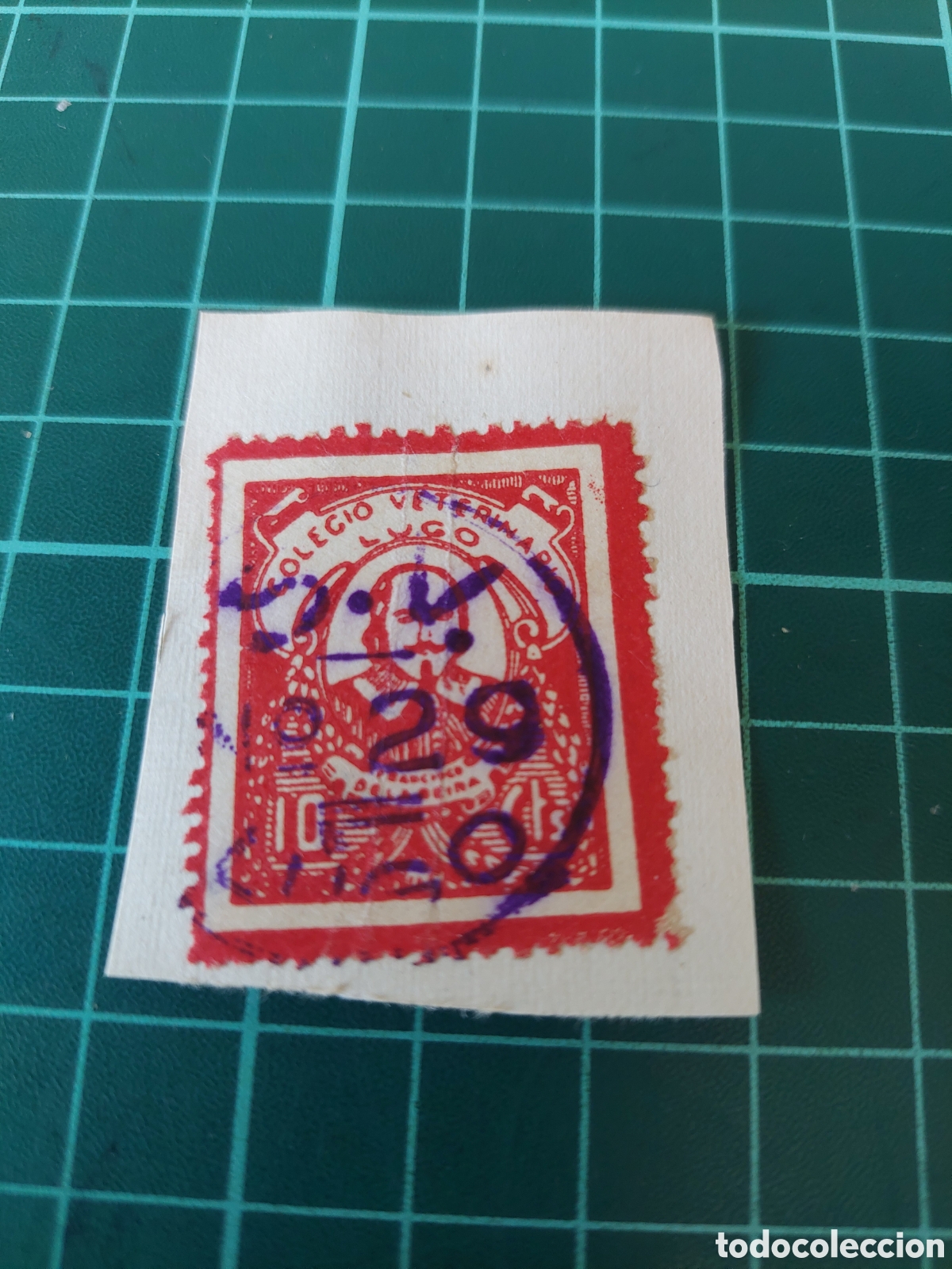 Sellos: LUGO COLEGIO VETERINARIOS GUERRA CIVIL ESPA&Ntilde;A MATASELLO LUGO