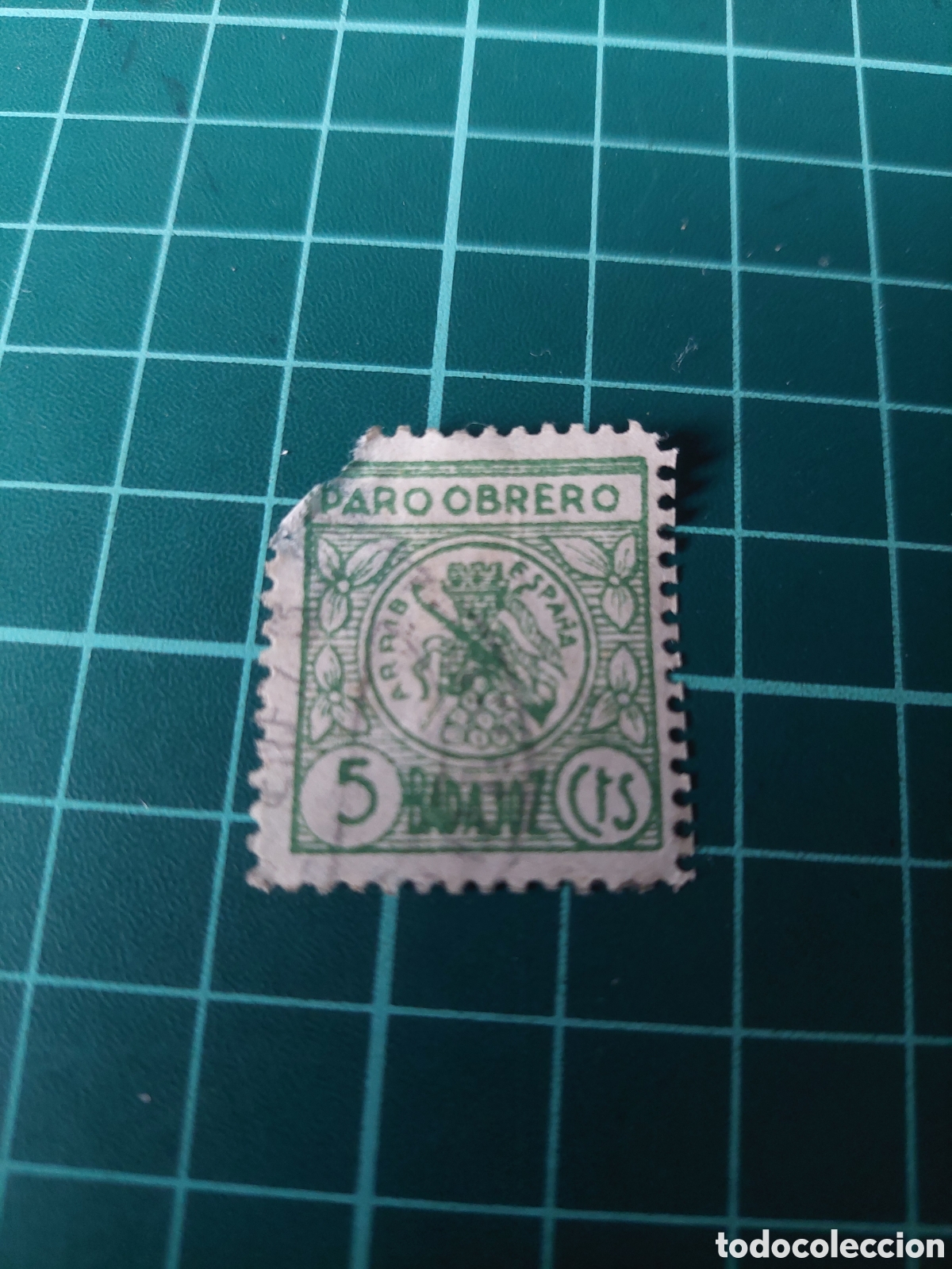 Sellos: BADAJIZ PARO OBRERO 5 CTS Espa&ntilde;a