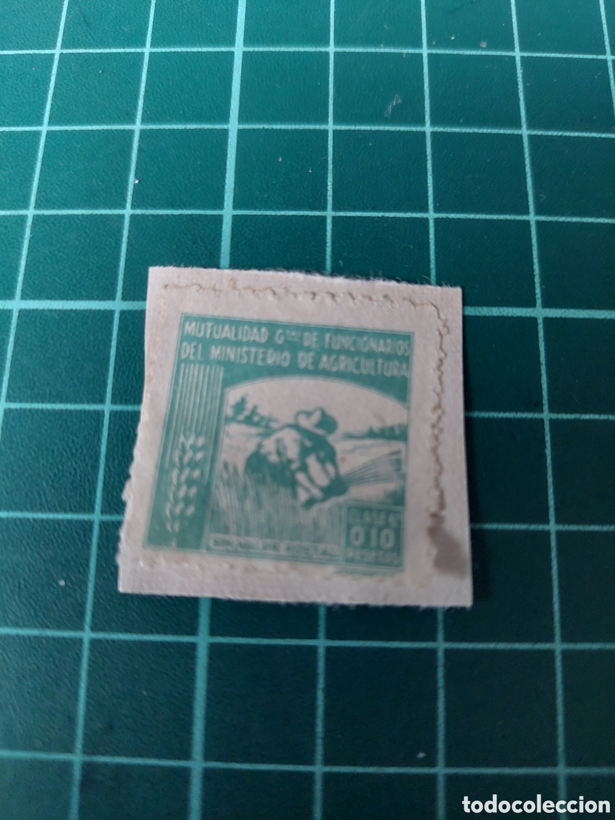 Sellos: ESPA&Ntilde;A MUTUALIDAD DE AGRICULTURA O.10 PESETA NUEVO AGRICULTOR