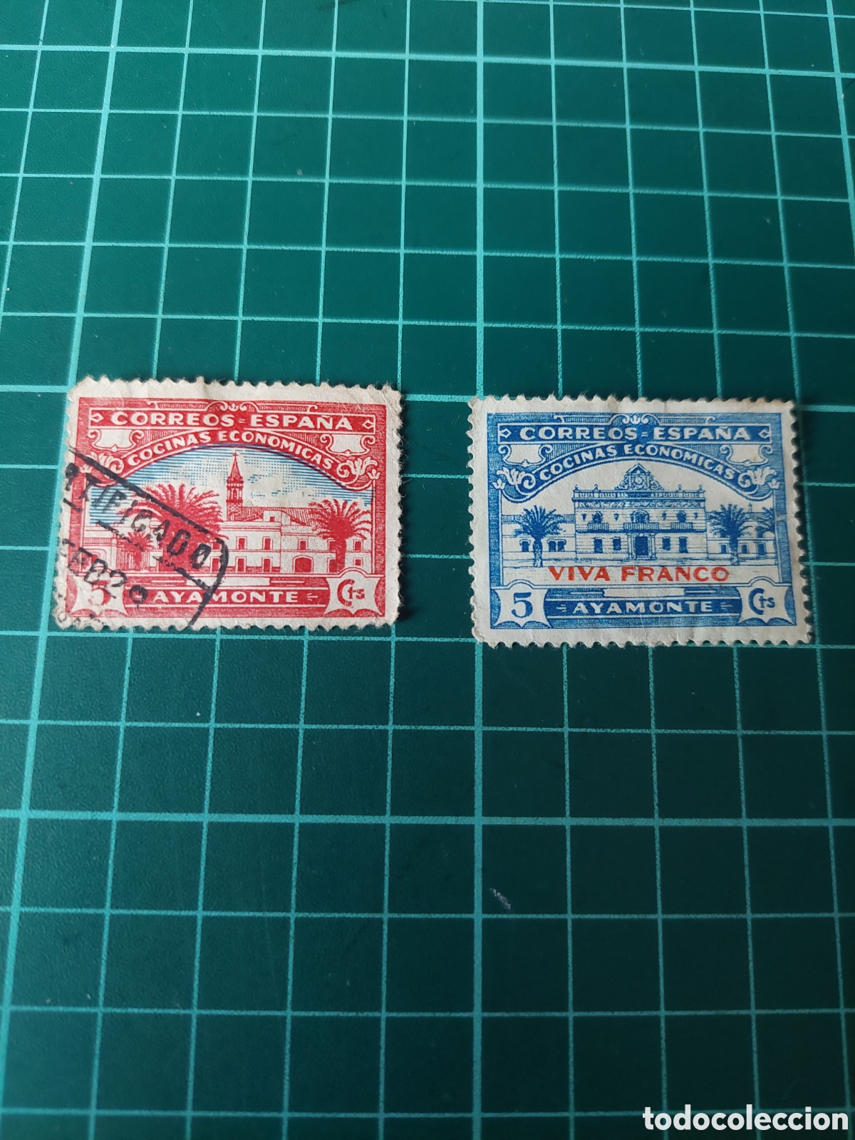 Sellos: AYAMONTE HUELVA COCINA ECON&Oacute;MICA VIVA FRANCO 5 CTS USADA ARQUITECTURA EDIFICIO