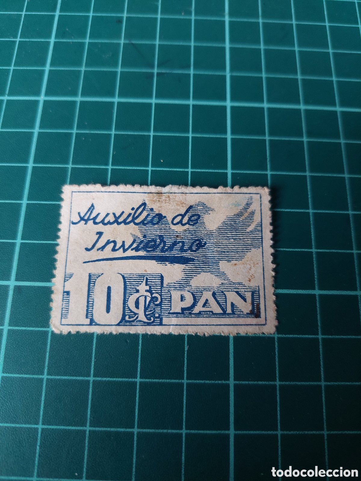 Sellos: GUERRA CIVIL ESPA&Ntilde;A 1936 AUXILIO DE INVIERNO PAN 10 CTS USADA