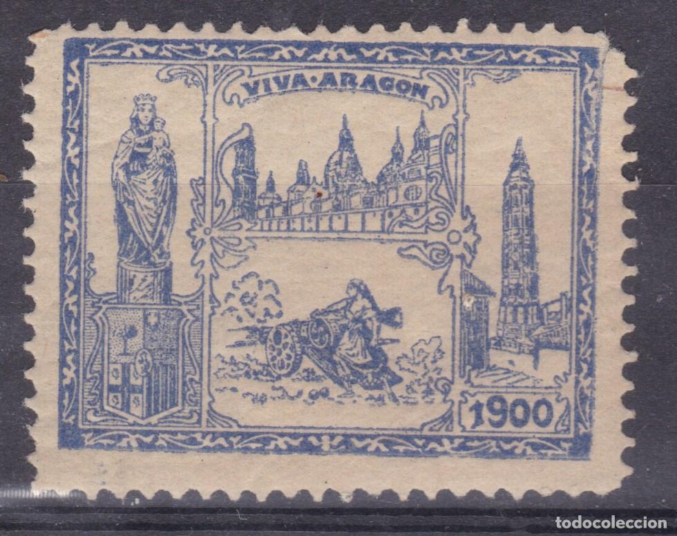 Sellos: SS7- Vi&ntilde;eta Separatista VIVA ARAGON 1900. ** SIn Fijasellos