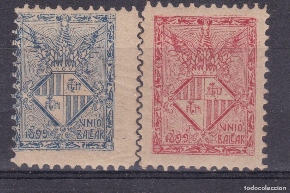 Sellos: SS7- Vi&ntilde;etas Regionalistas UNIO BALEAR 1899. *