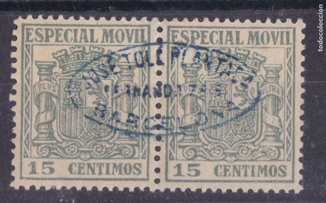 Sellos: SS44FISCALES Pareja M&oacute;viles Sobrecarga Tampon Particular JOSE TOLL PLANTASA Barcelona** Sin Fijasell