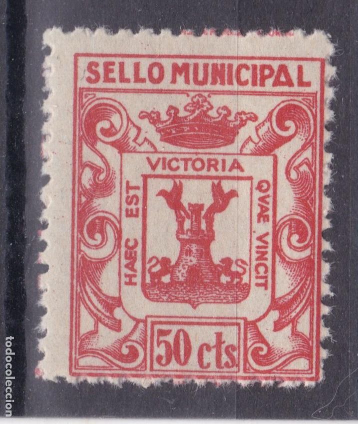 Sellos: SS44-FISCALES LOCALES Sello Municipal VITORIA 50 Cts ** Sin Fijasellos