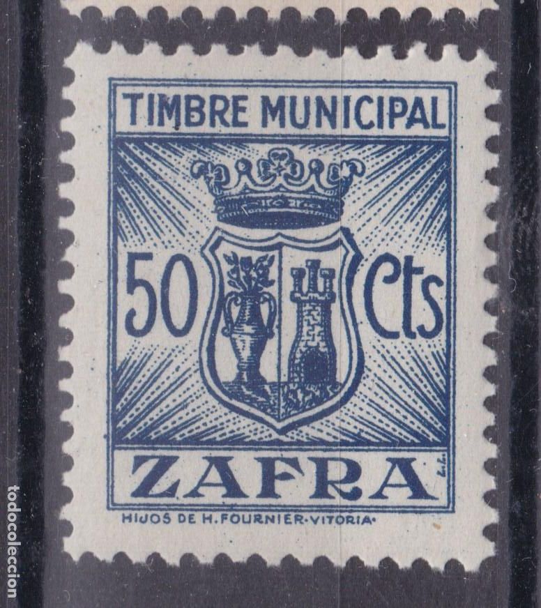 Sellos: SS44-FISCALES LOCALES Timbre Municipal ZAFRA 50 Cts ** Sin Fijasellos. LUJO