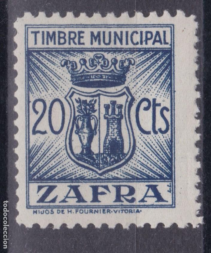 Sellos: SS44-FISCALES LOCALES Timbre Municipal ZAFRA 20 Cts ** Sin Fijasellos. LUJO