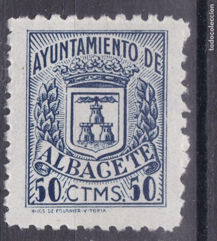 Sellos: SS44-FISCALES LOCALES Ayuntamiento ALBACETE 50 Cts ** Sin Fijasellos. LUJO