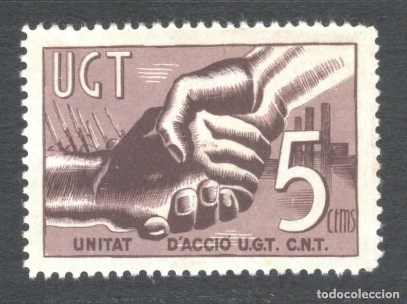 Timbres: U.G.T. UNITAT D'ACCI&Oacute; U.G.T.-C.N.T. ALLEPUZ 1033.