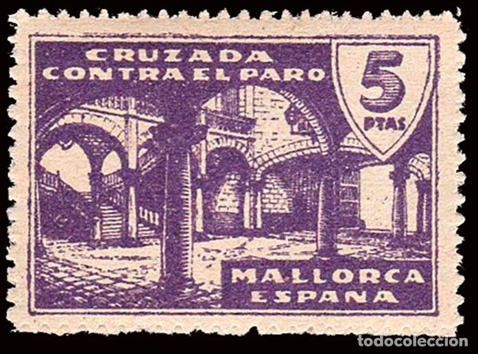 Briefmarken: Baleares - Guerra Civil - Em. Local Nacional - Mallorca - Allepuz * 106nb