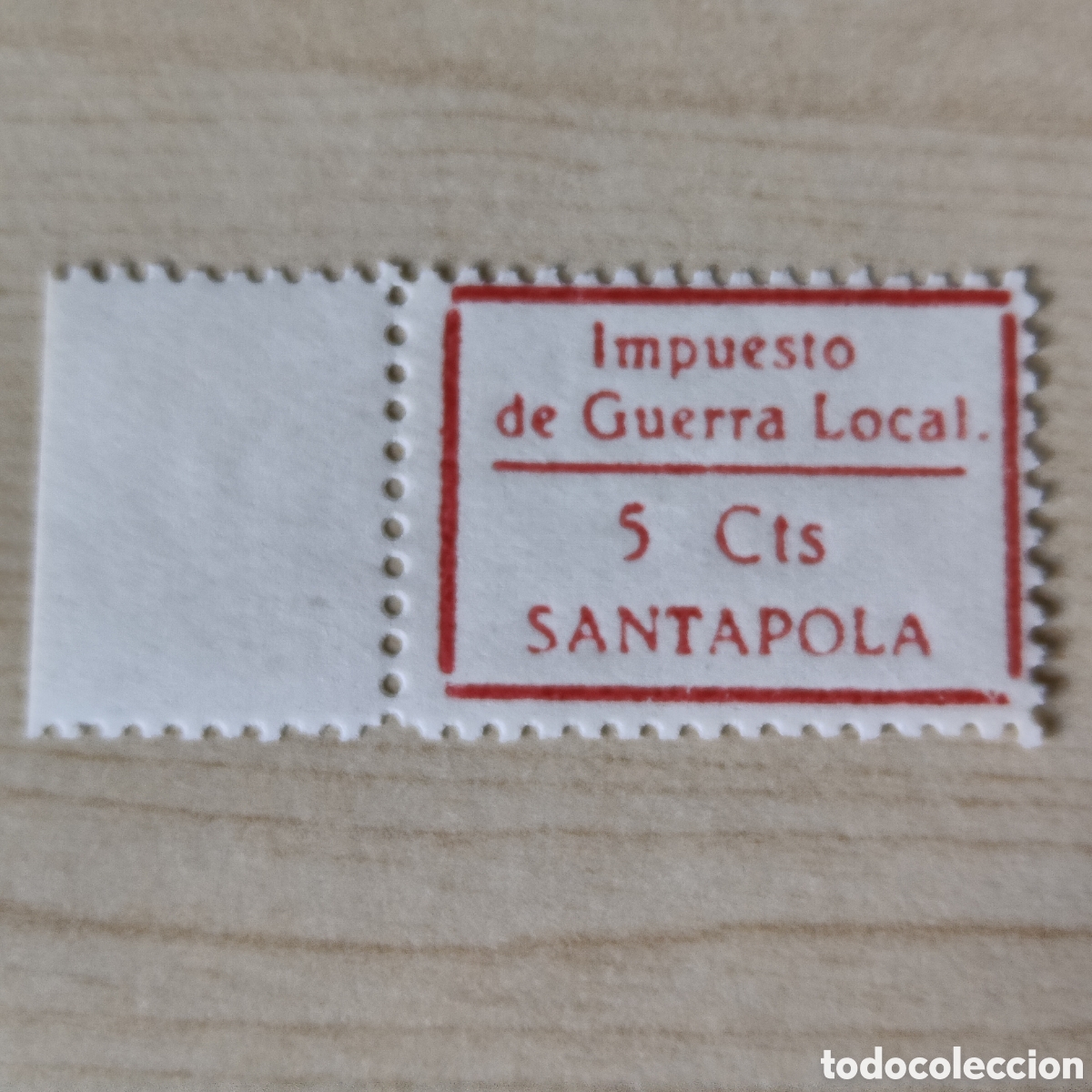 Sellos: a58 Alicante Santa Pola Impuesto de Guerra Local Allepuz 7 pos.4 hojita VER DESCRIPCION