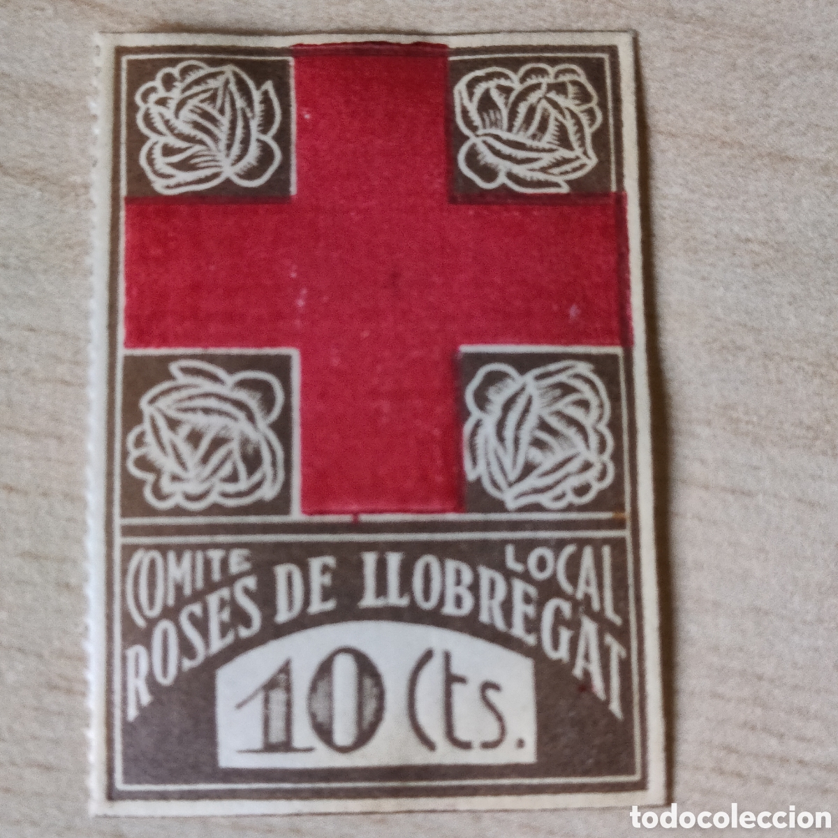 Sellos: a58 Barcelona Roses de Llobregat Sant Feliu Comit&egrave; local 10 cts Allepuz 10 GG1176