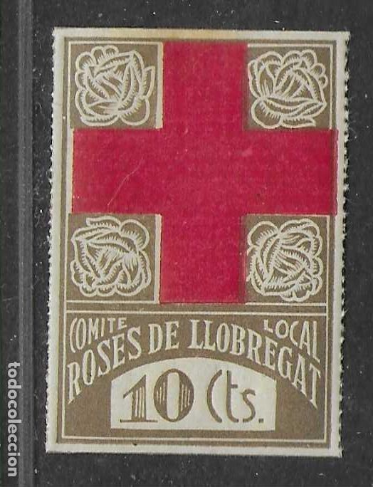Sellos: ROSES DE LLOBREGAT - 10 CTS- VARIEDAD DE COLOR-VER FOTOS