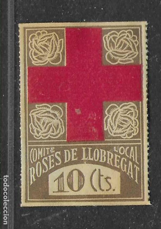 Sellos: ROSES DE LLOBREGAT - 10 CTS- VARIEDAD DE COLOR-VER FOTOS
