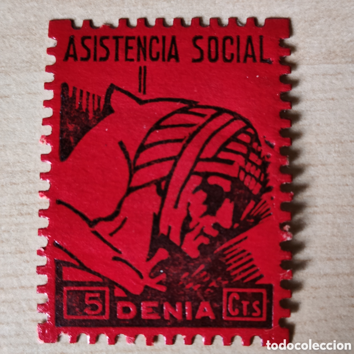 Francobolli: a52 Alicante Denia Asistencia social 5 cts Allepuz 26 tipo I GG447a VER