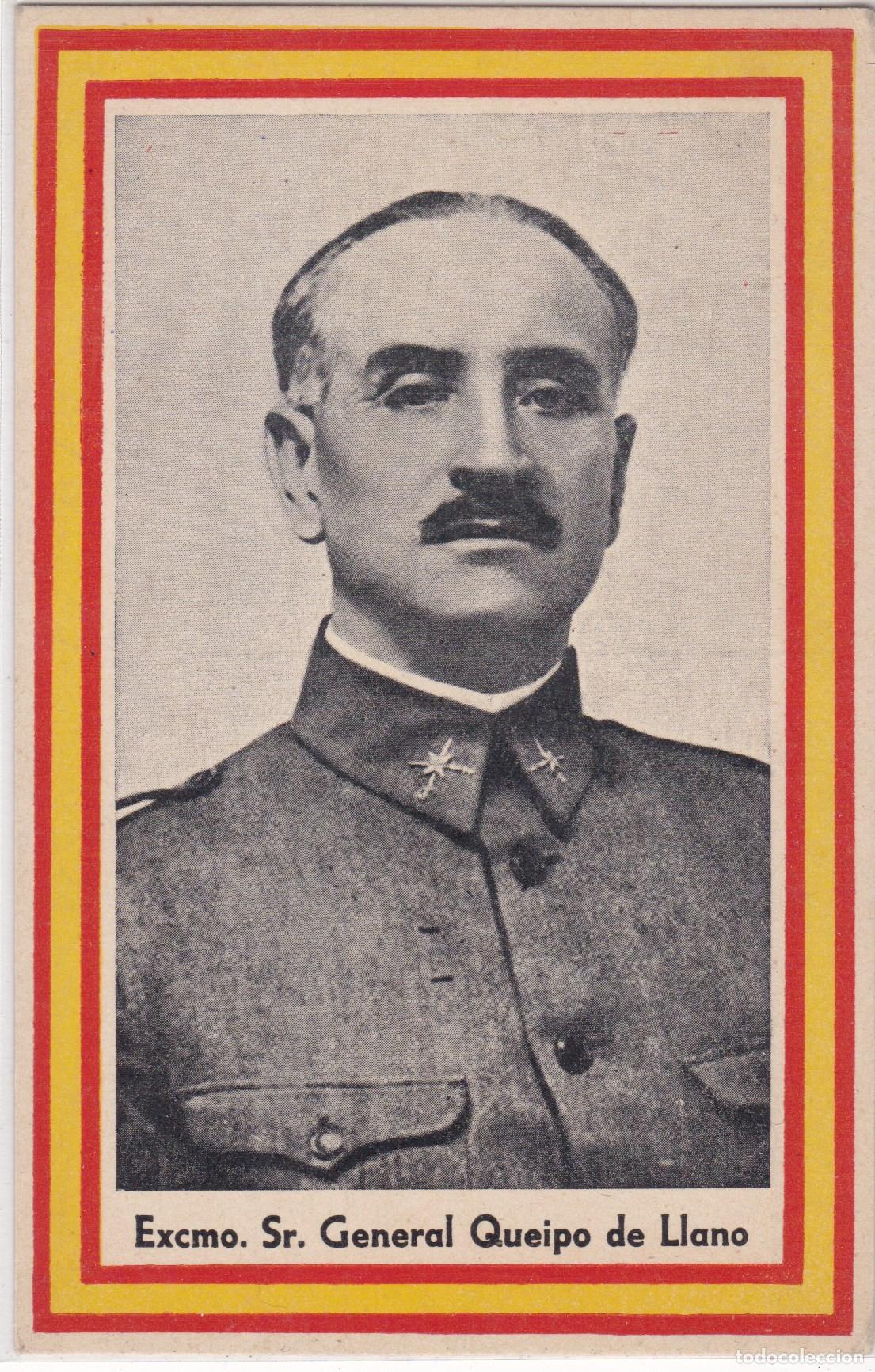 Sellos: F6-80- Guerra Civil Tarjeta Postal Patri&oacute;tica GENERAL QEUIPO DE LLANO. Nueva