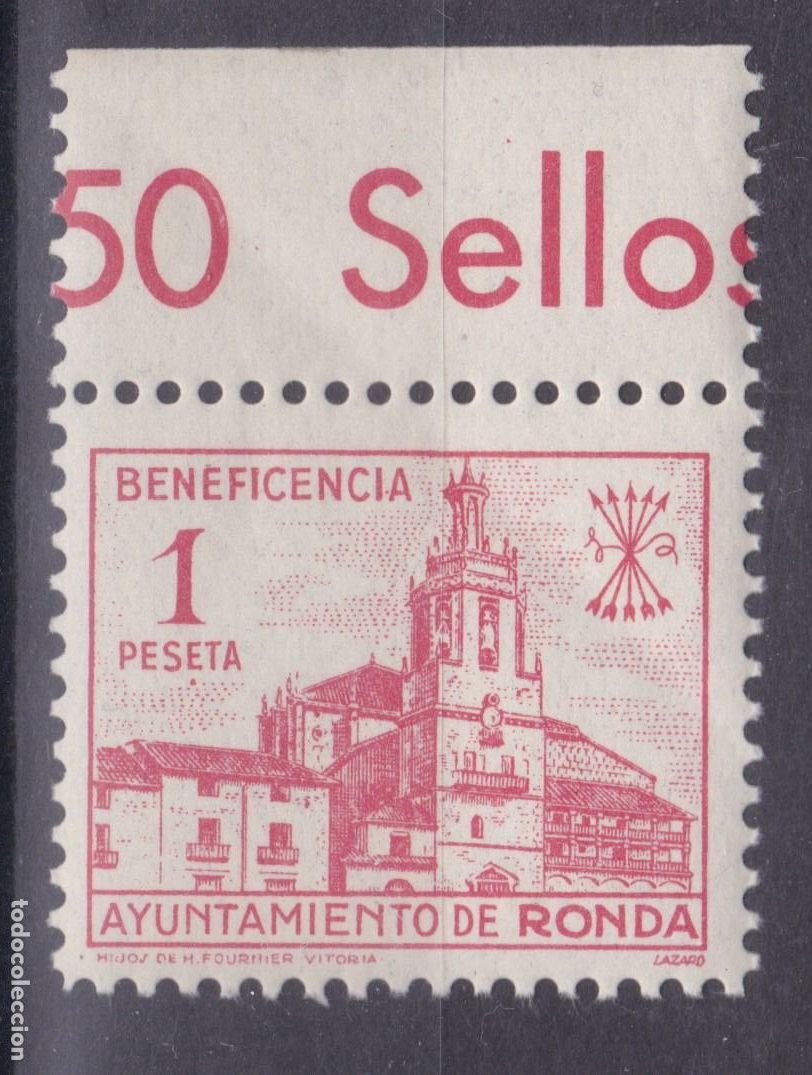 Sellos: SS3- ParaFiscales Locales . BENEFICENCIA Ayuntamiento RONDA 1 Pta ** Sin Fijasellos. LUJO