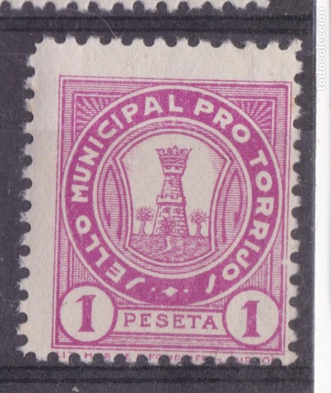 Sellos: SS11- FISCALES LOCALES Sello Municipal Pro TORRIJOS 1 Pta ** Sin Fijasellos . Perfecto